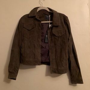 Abercrombie Suede Trucker Jacket NWT
